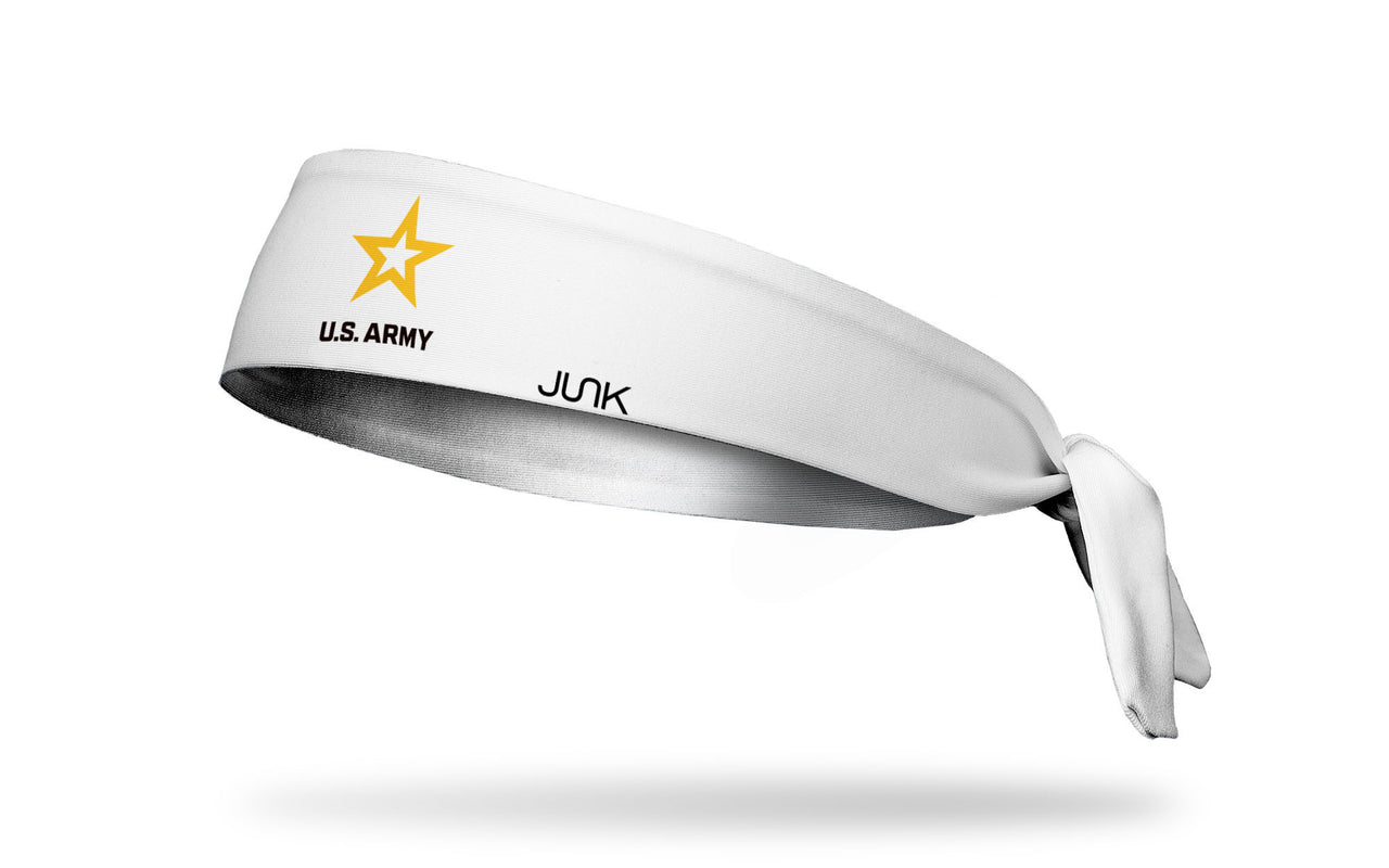 Army: Logo White Tie Headband - View 1