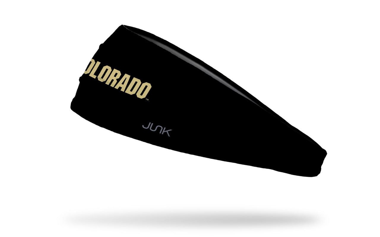 University of Colorado: Wordmark Black Headband - View 1