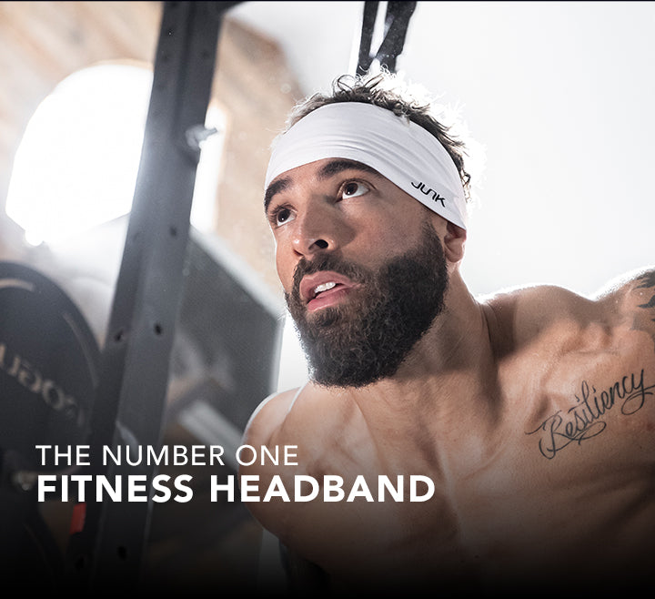The Number One Fitness Headband, with man