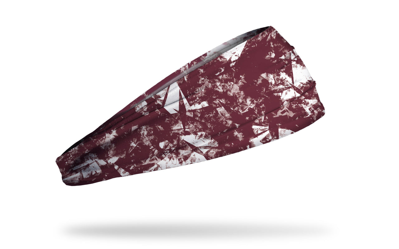 Gridiron Maroon White Big Bang Lite Headband - View 2