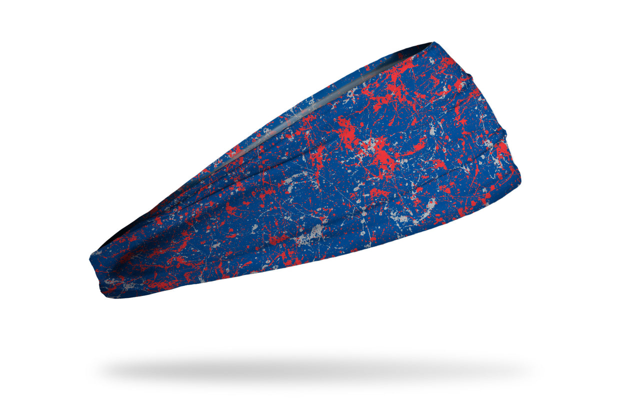 Blue Red Gray Splatter Big Bang Lite Headband - View 2