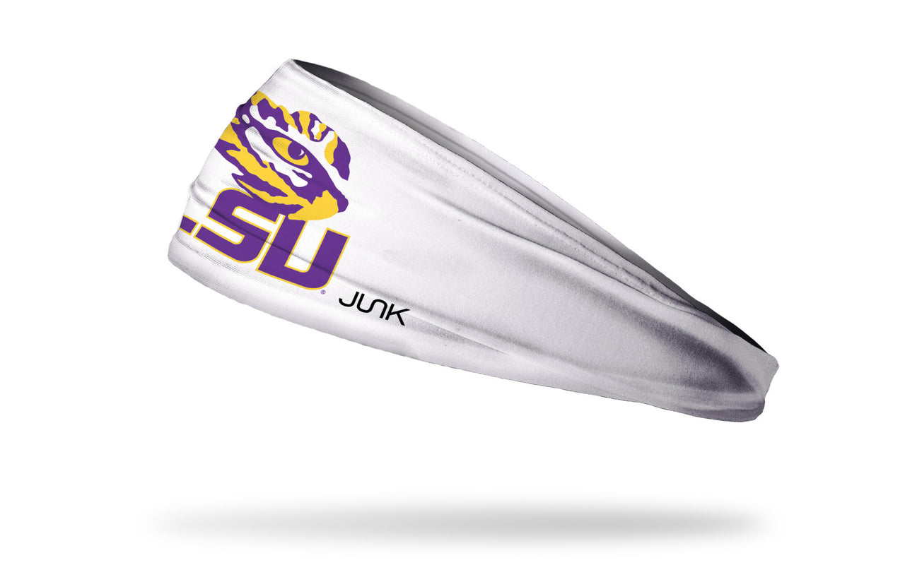 Louisiana State University: LSU Gold Stacked White Big Bang Lite Headband - View 1
