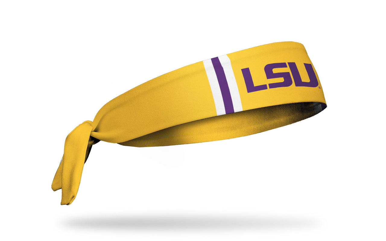 Louisiana State University: LSU Helmet Gold Flex Tie Headband - View 2