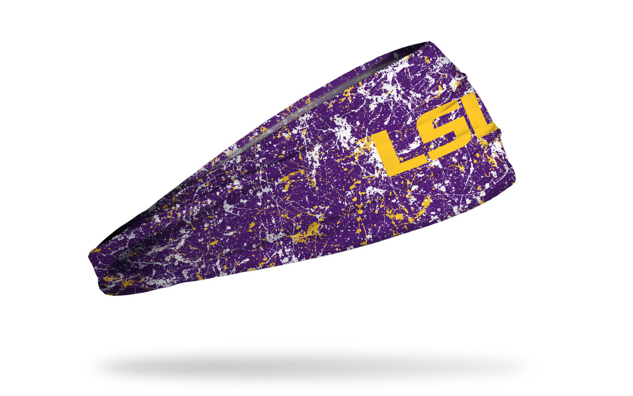 Louisiana State University: Splatter Purple Headband - View 2
