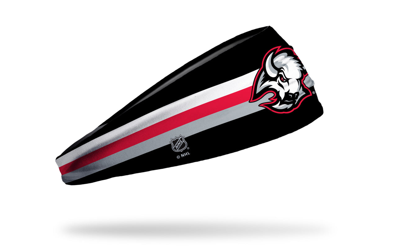 Buffalo Sabres: Black & Red Stripe Big Bang Lite Headband - View 2