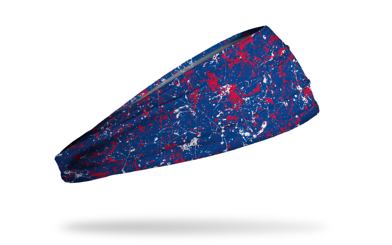 Blue Light Gray Red Splatter Big Bang Lite Headband - View 2