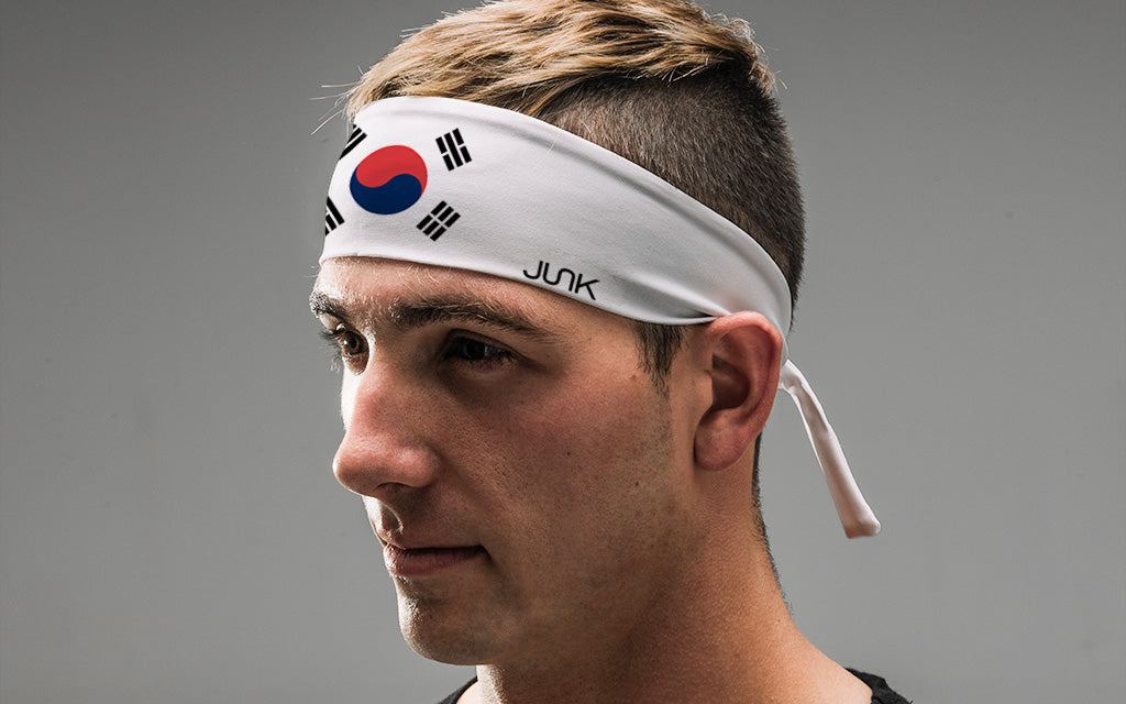 South Korea Flag Flex Tie Headband - View 4