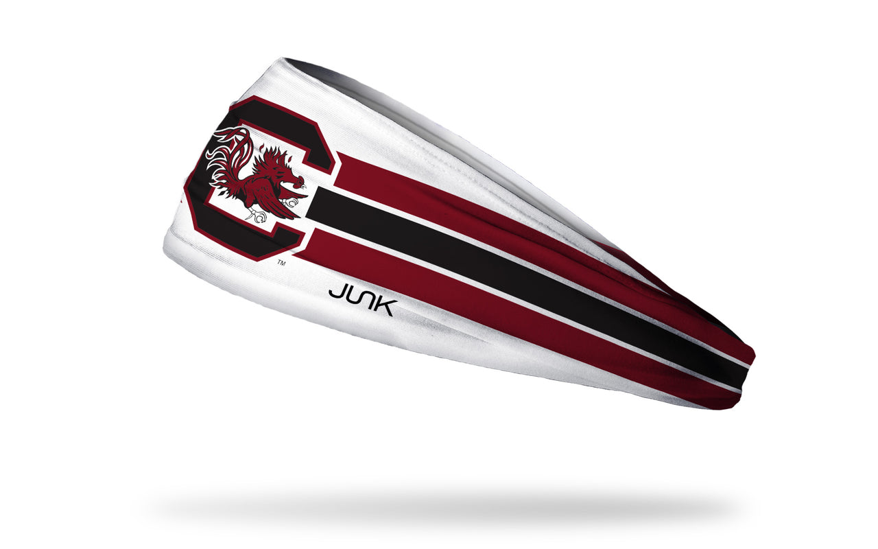 University of South Carolina: Gamecocks Stripes White Big Bang Lite Headband - View 1