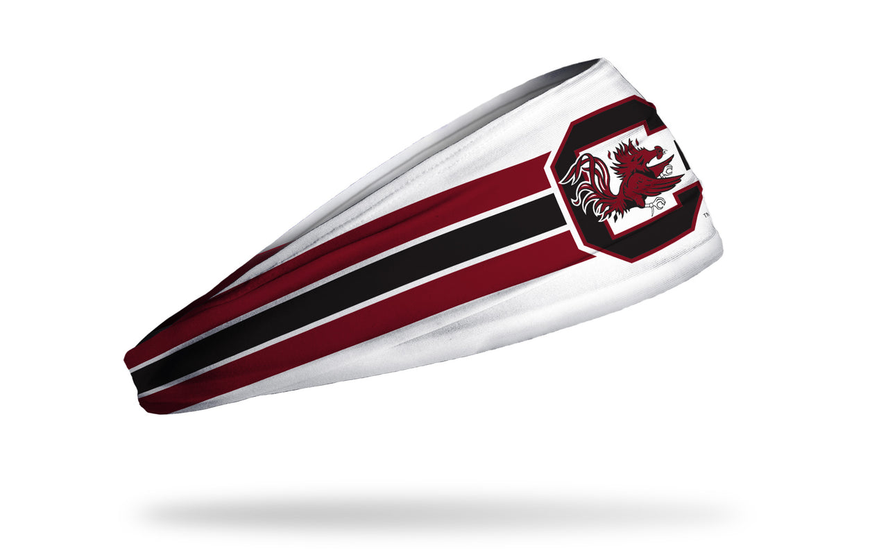 University of South Carolina: Gamecocks Stripes White Headband - View 2