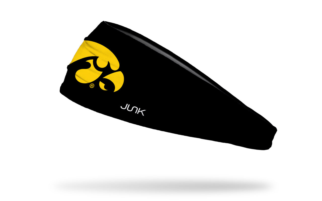 University of Iowa: Tiger Hawk Black Headband - View 1