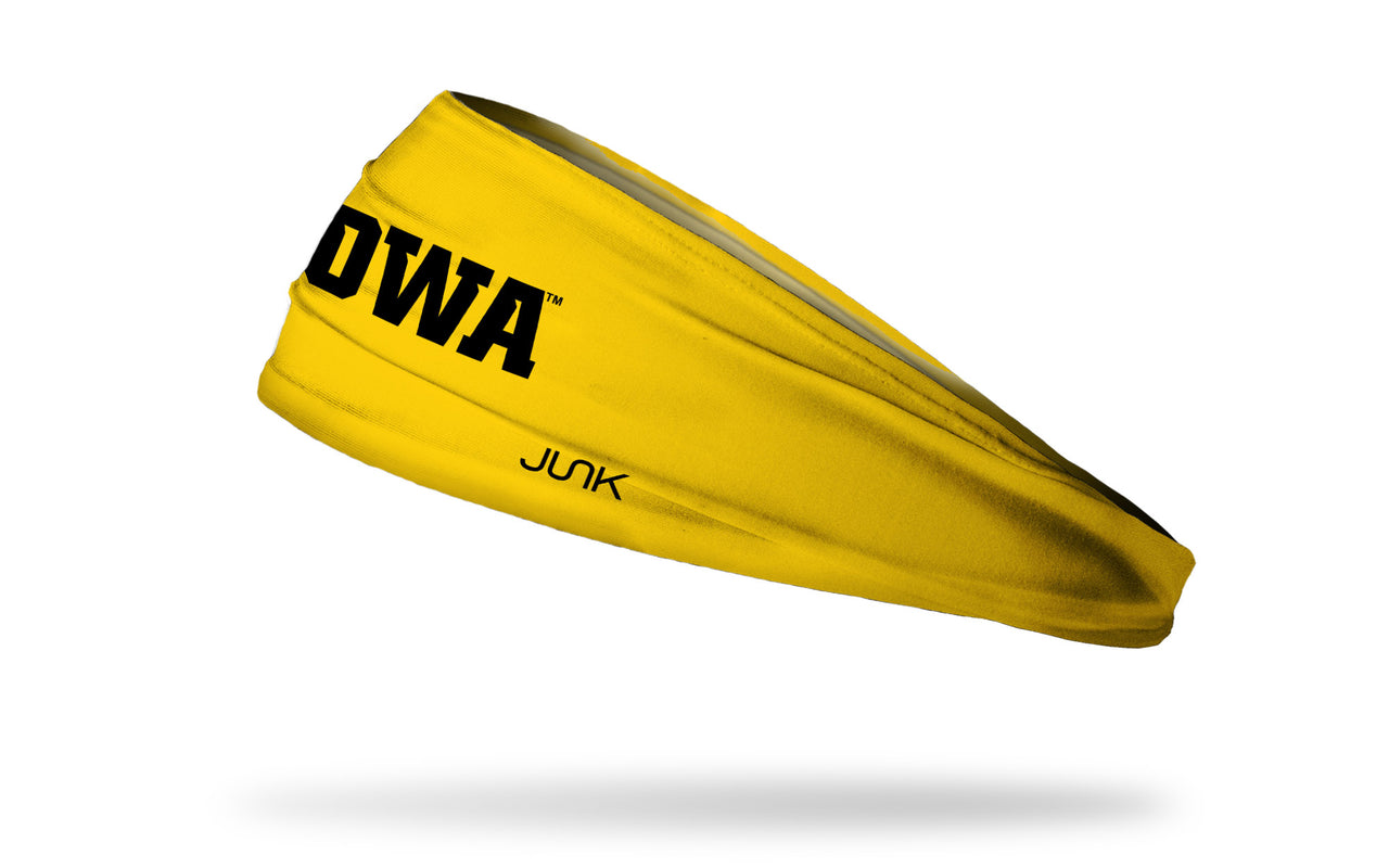 University of Iowa: Wordmark Gold Headband - View 1