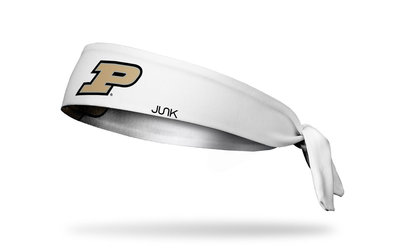 Purdue University: Logo White Tie Headband - View 1