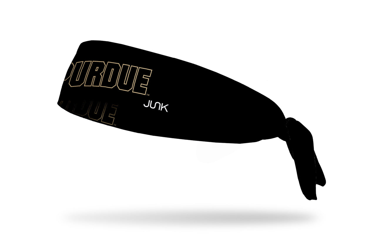 Purdue University: Wordmark Black Tie Headband - View 1