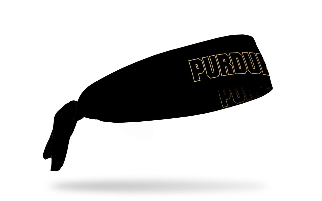Purdue University: Wordmark Black Tie Headband - View 2