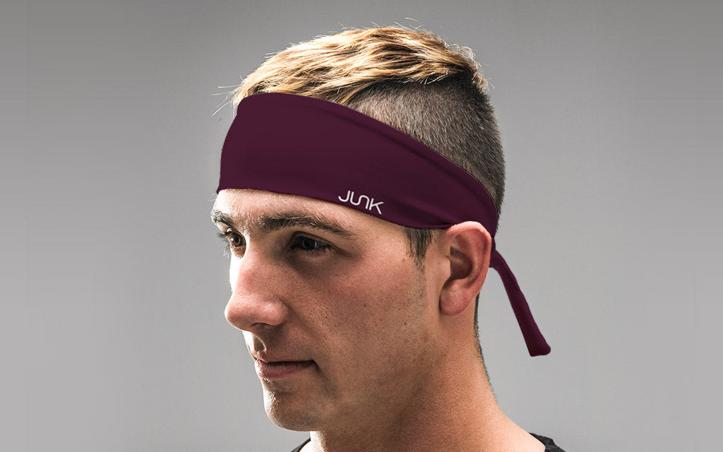 Dark Maroon Flex Tie Headband - View 4