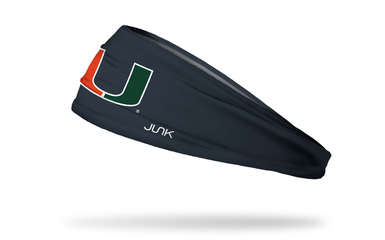 University of Miami: Logo Gray Headband - View 1