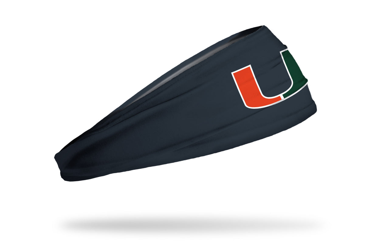 University of Miami: Logo Gray Headband - View 2