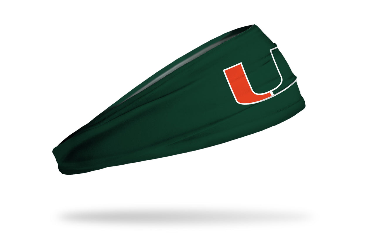 University of Miami: Logo Green Headband - View 2