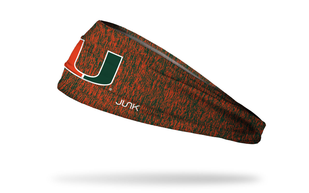 University of Miami: Logo Heathered Headband - View 1