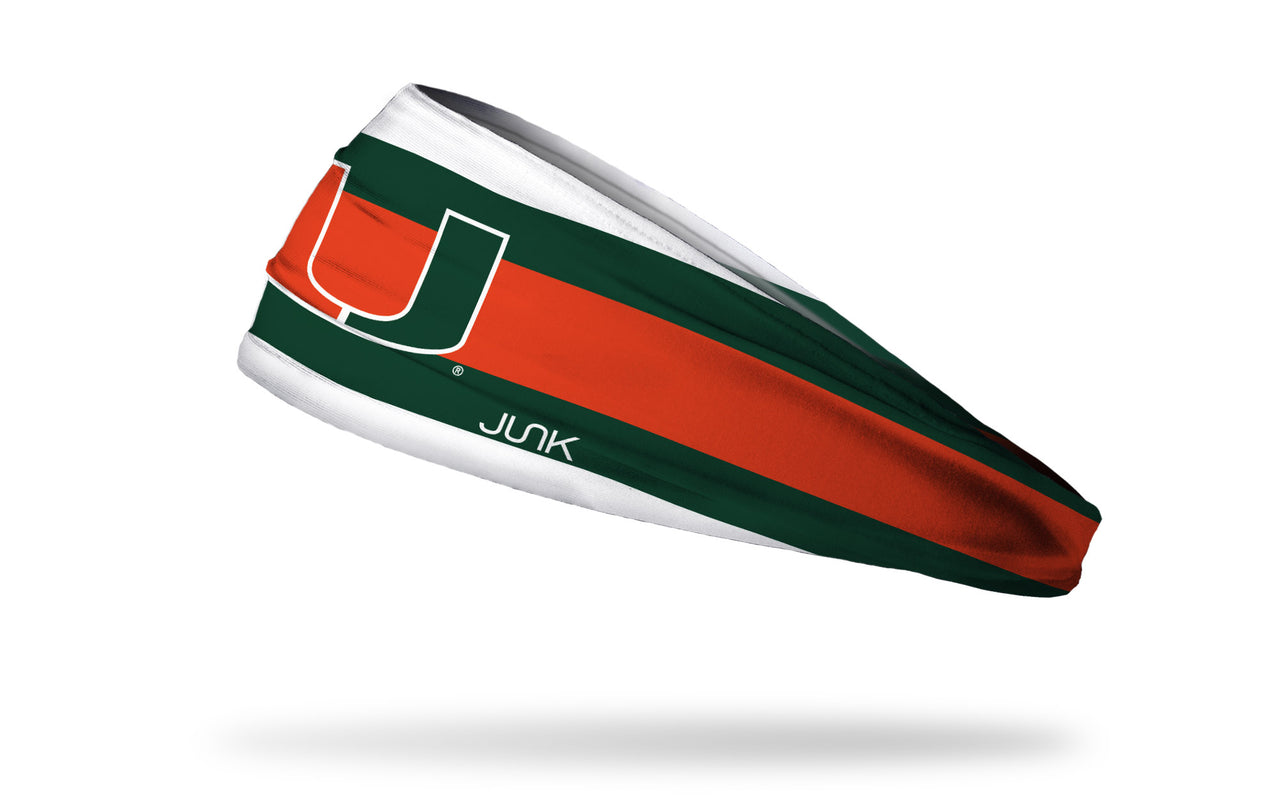 University of Miami: Helmet Stripes Headband - View 1