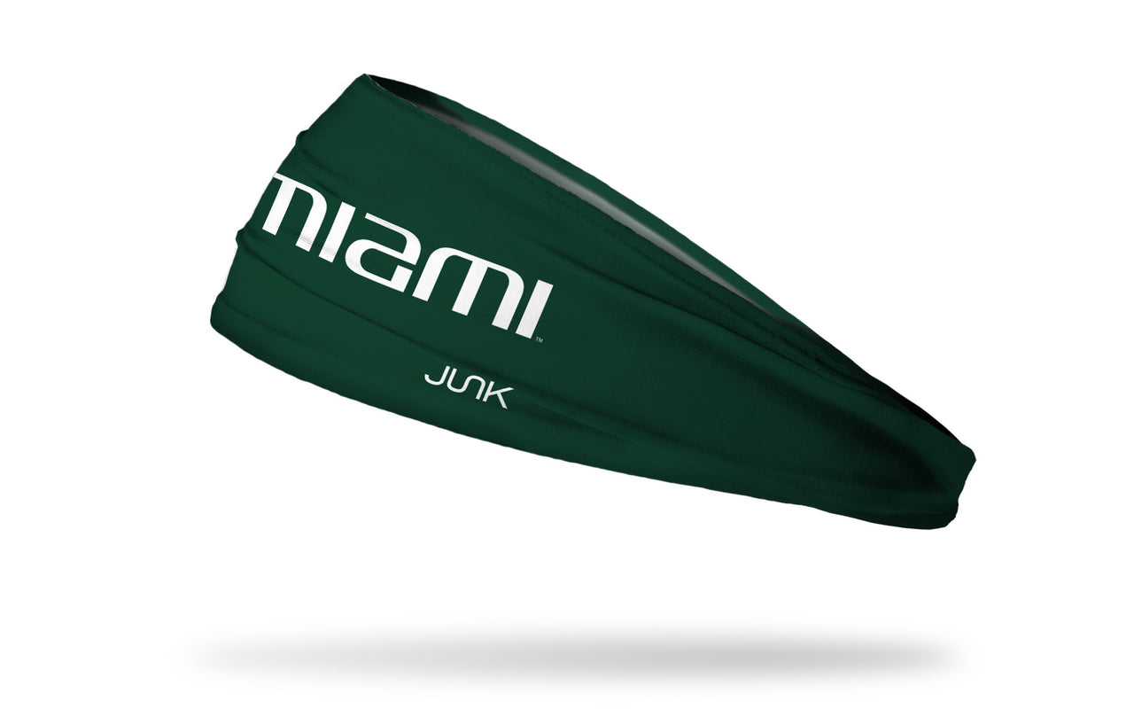 University of Miami: Wordmark Green Headband - View 2
