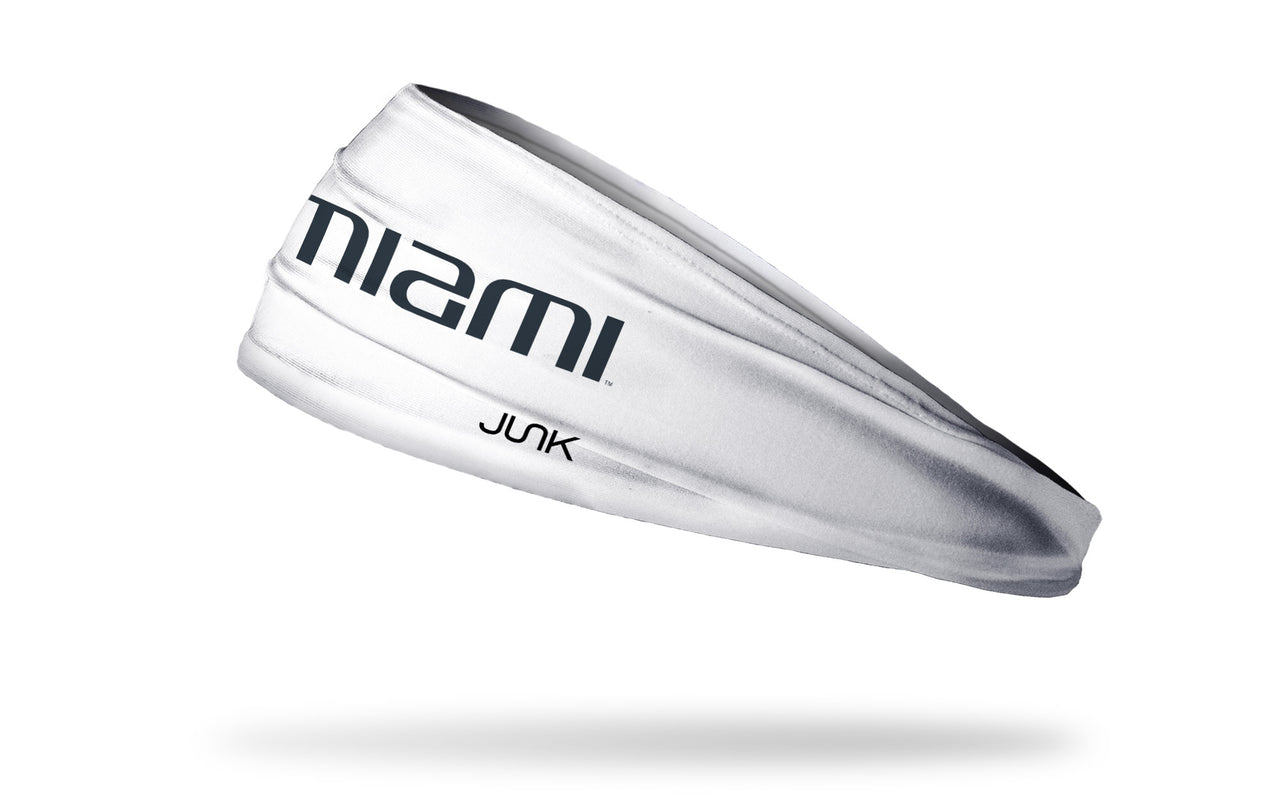 University of Miami: Wordmark White Big Bang Lite Headband - View 2