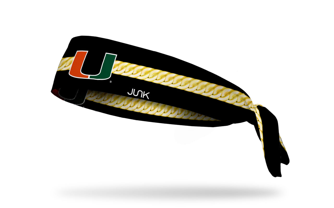 University of Miami: Turnover Chain Tie Headband - View 1