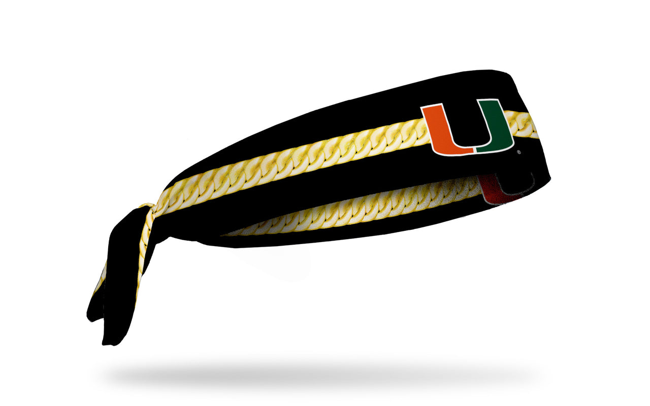 University of Miami: Turnover Chain Tie Headband - View 2