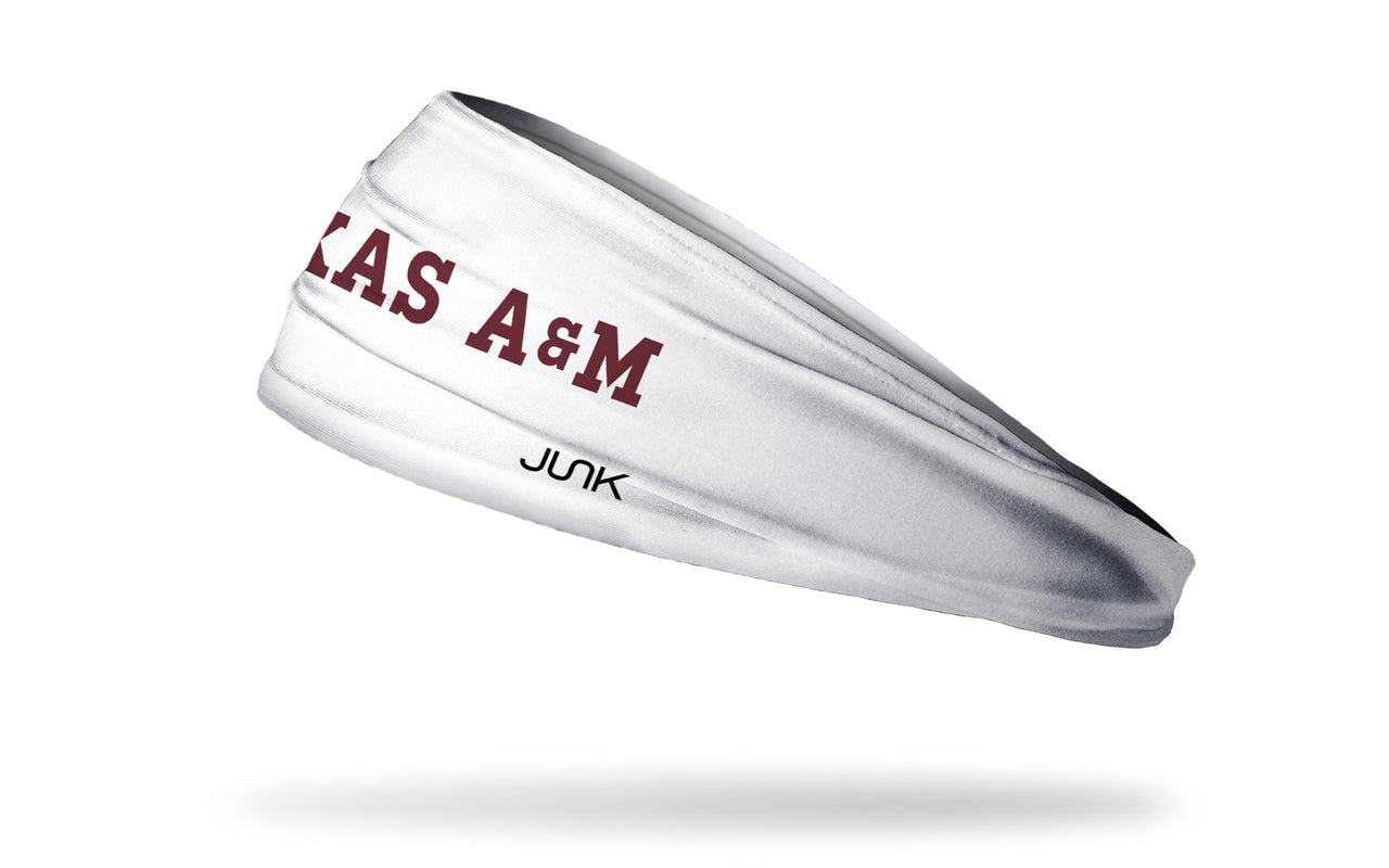 Texas A&M University: Wordmark White Headband - View 1