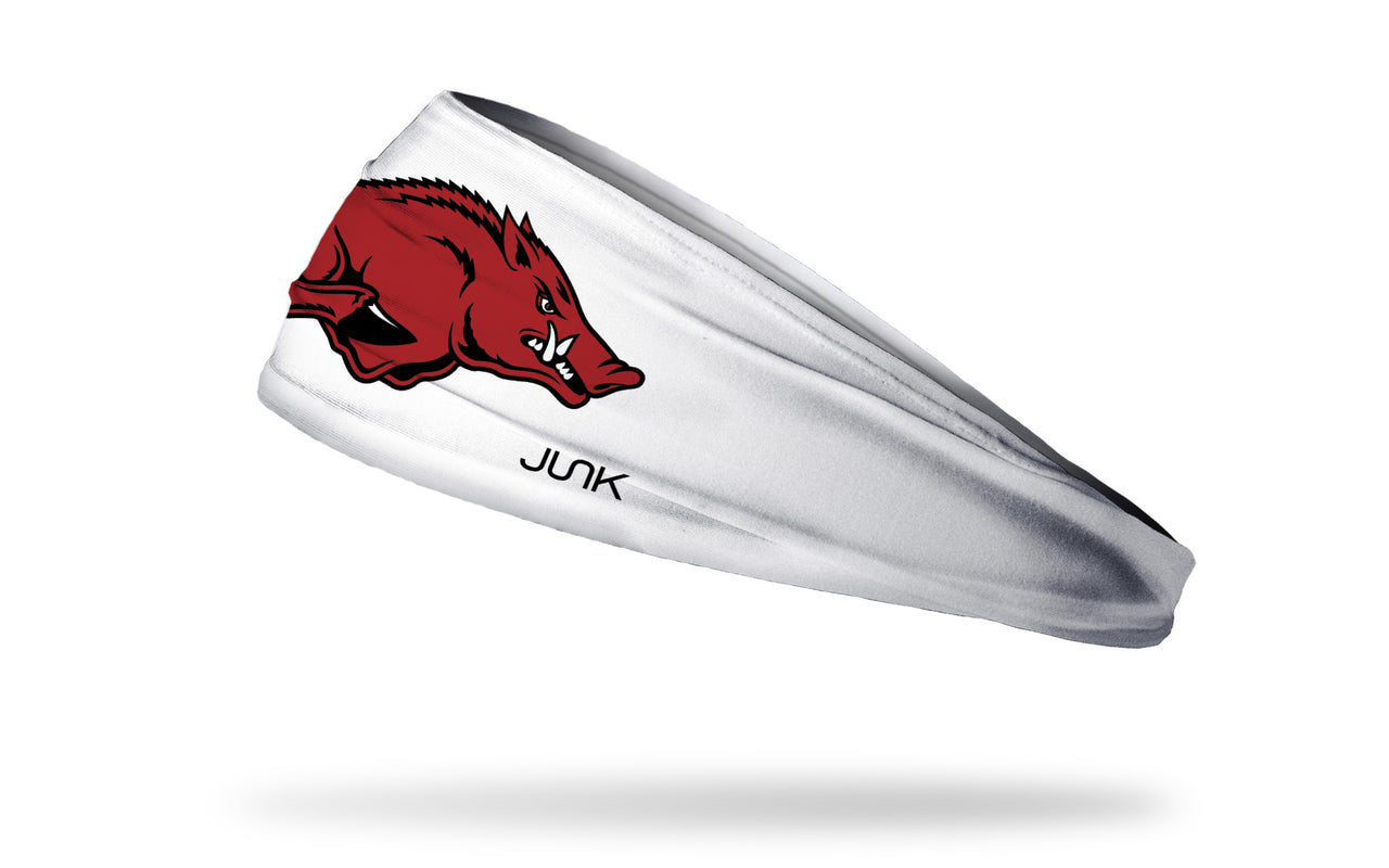 University of Arkansas: Razorback White Headband - View 1