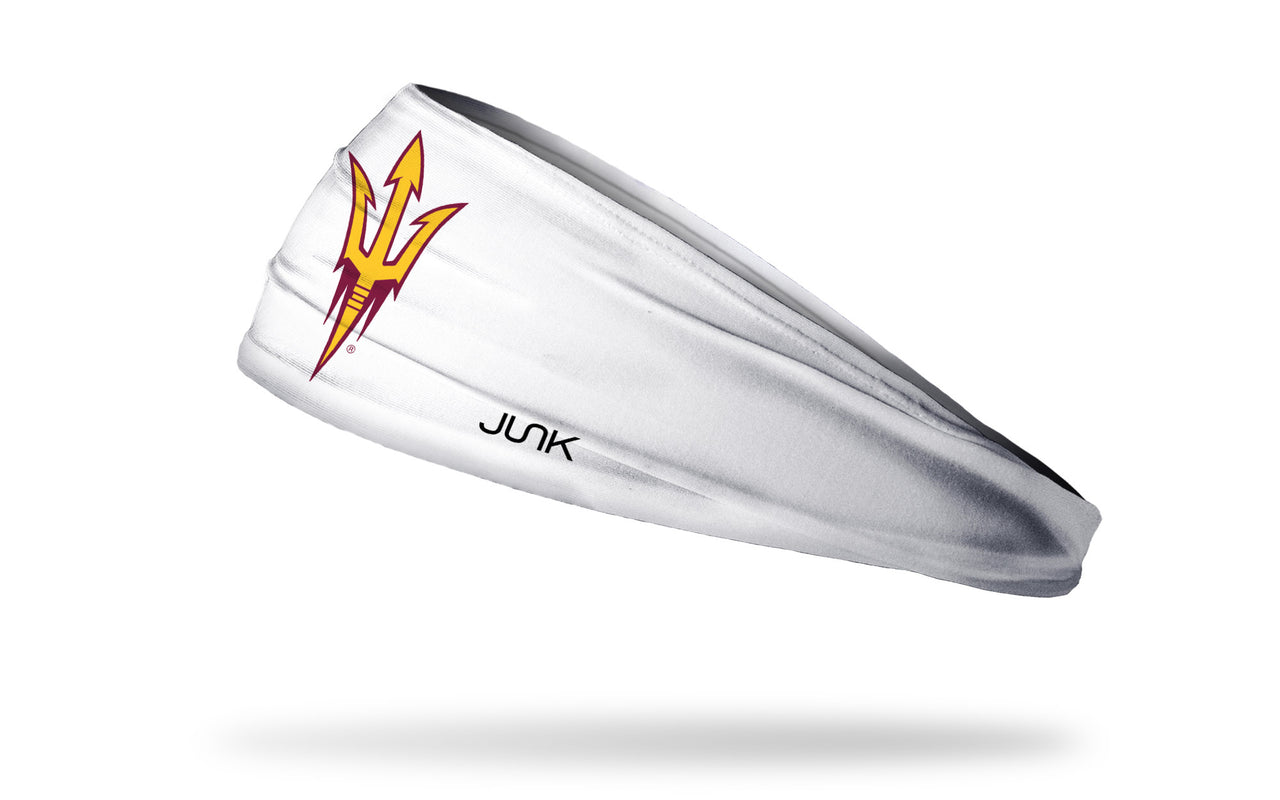 Arizona State University: Pitchfork White Headband - View 1