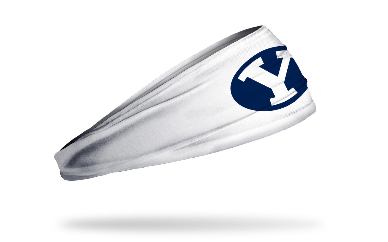 Brigham Young University: Y Logo White Headband - View 2