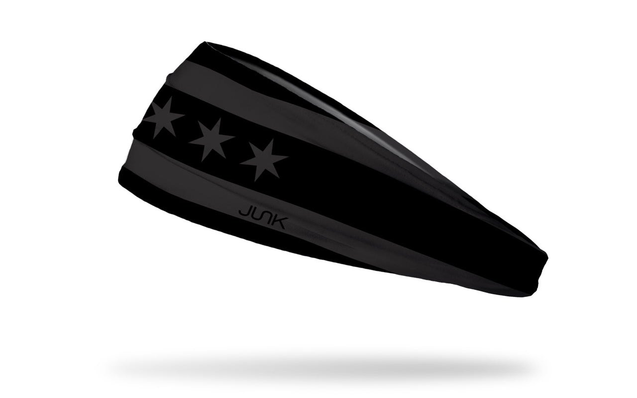 Chicago Flag Black and Charcoal Headband - View 1