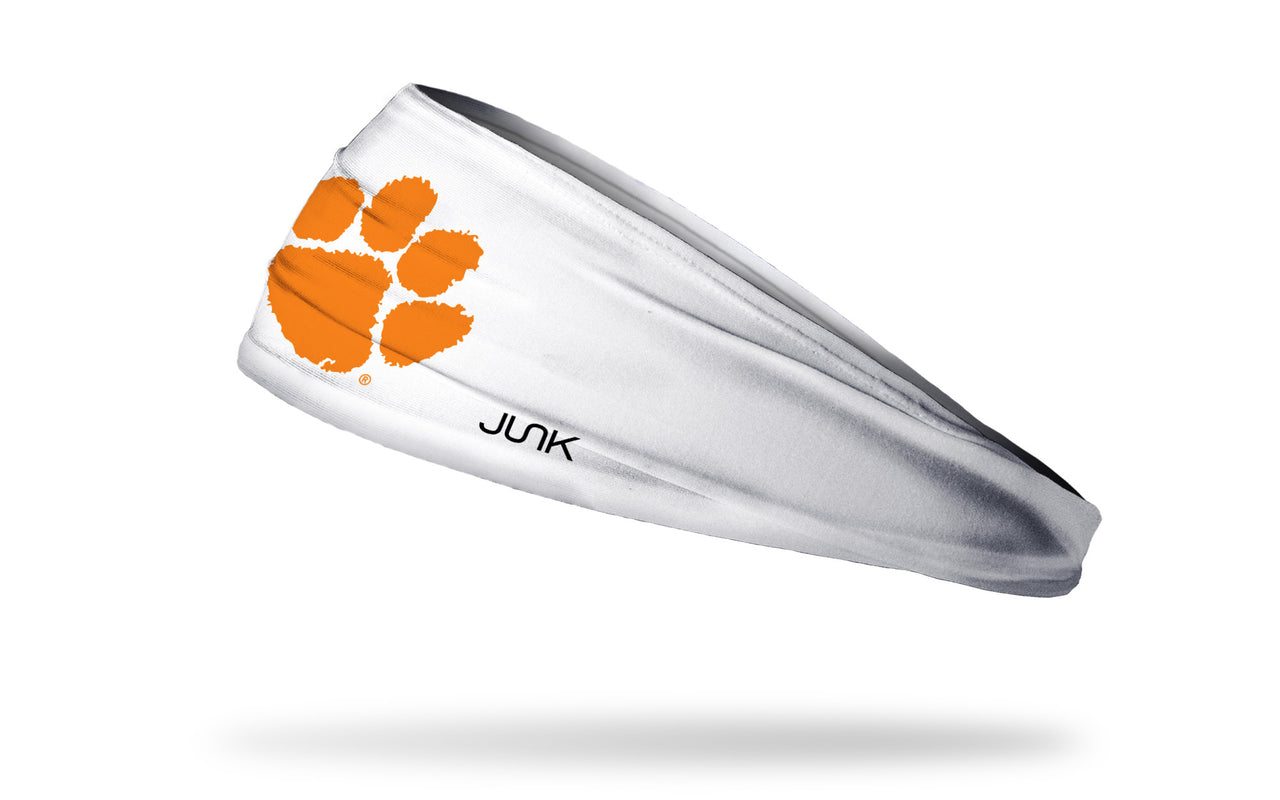 Clemson Tigers: Logo White Headband - View 1