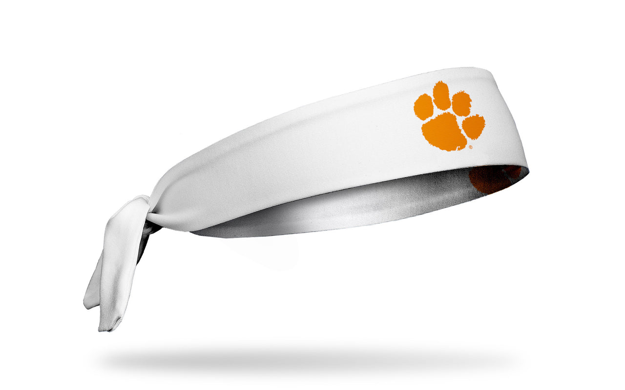 Clemson Tigers: Logo White Tie Headband - View 2
