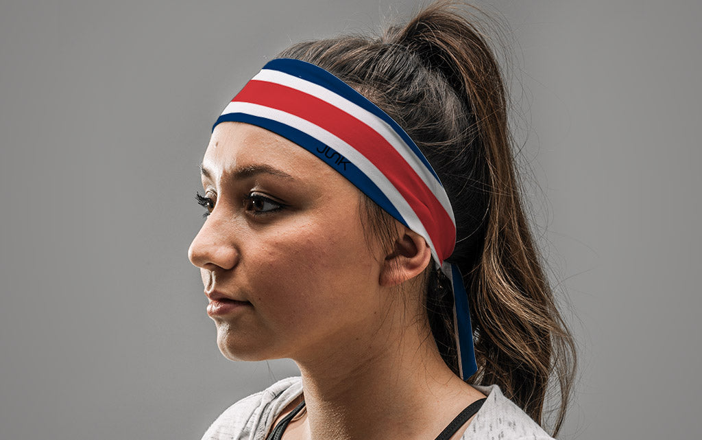 Costa Rica Flag Flex Tie Headband - View 3