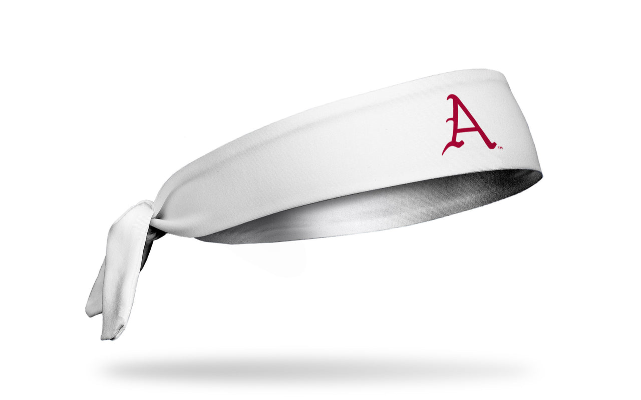 University of Arkansas: Baseball Logo White Tie Headband - View 2