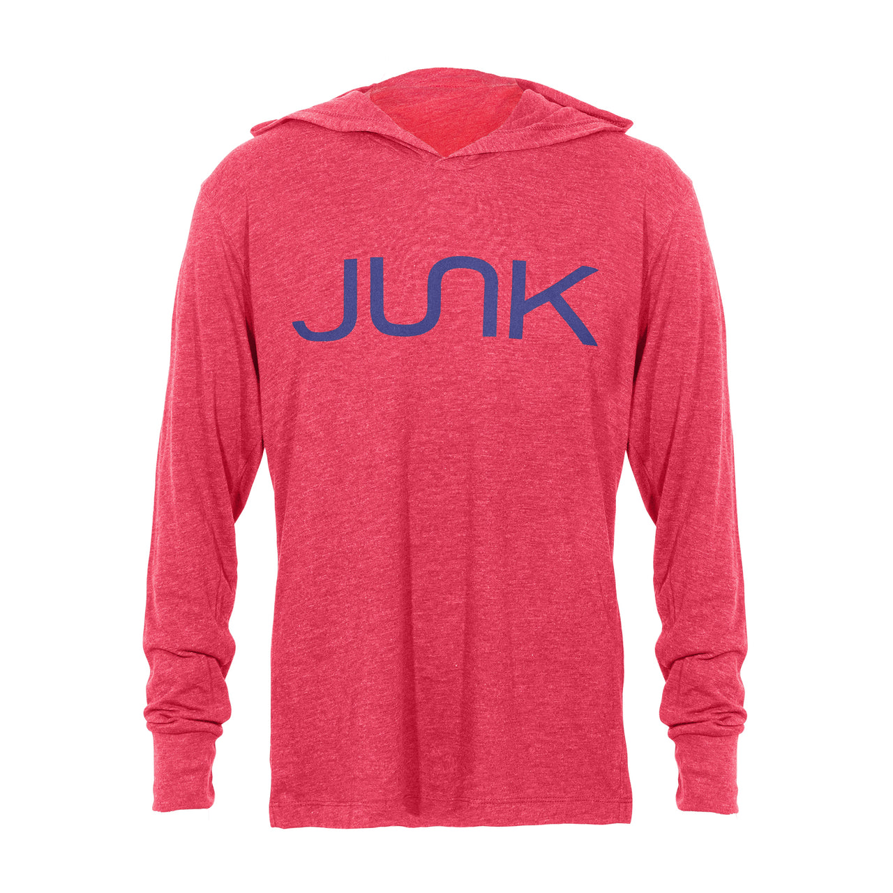 JUNK Tri-Blend Red Hooded Tee - View 1