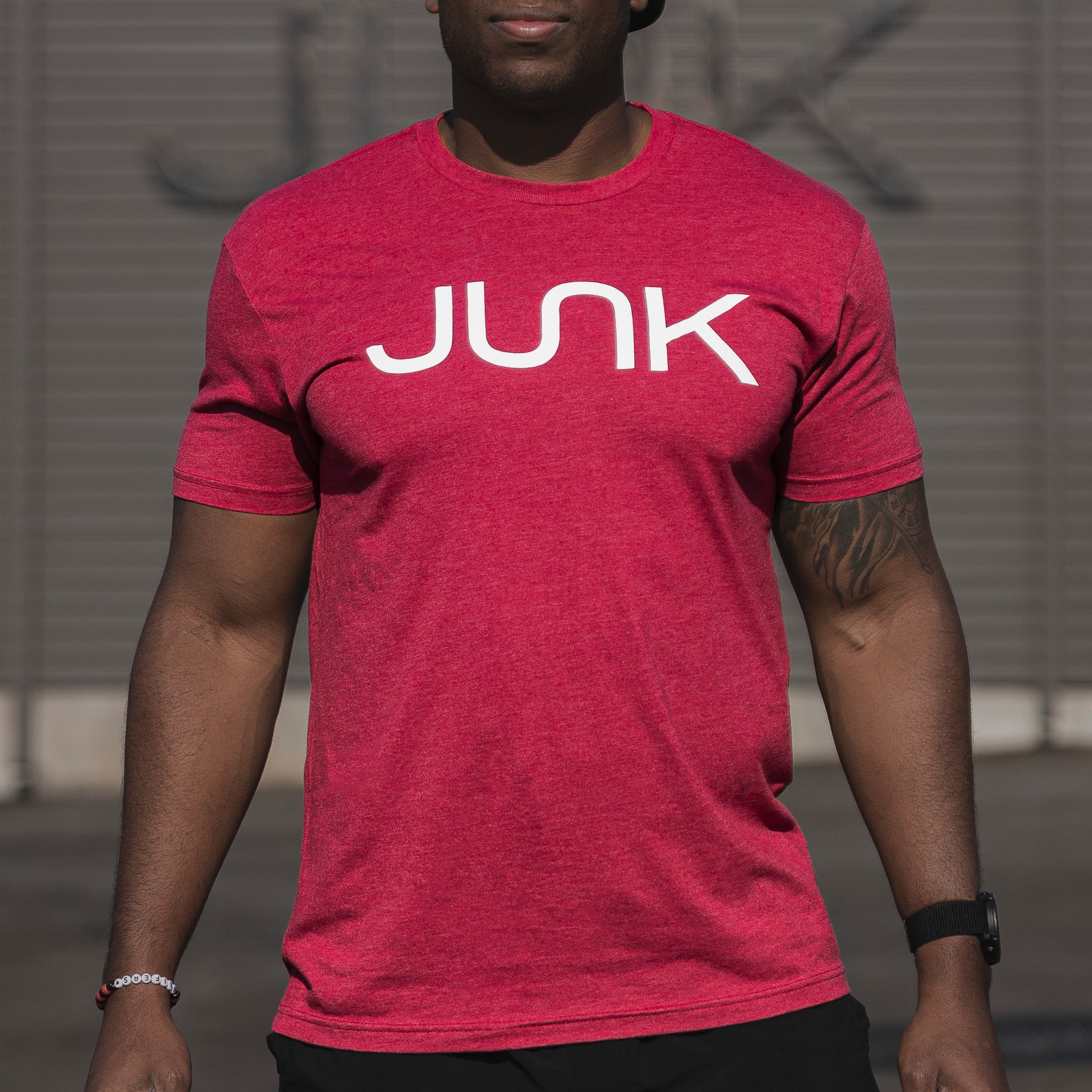 JUNK Tri-Blend Red Tee - View 4