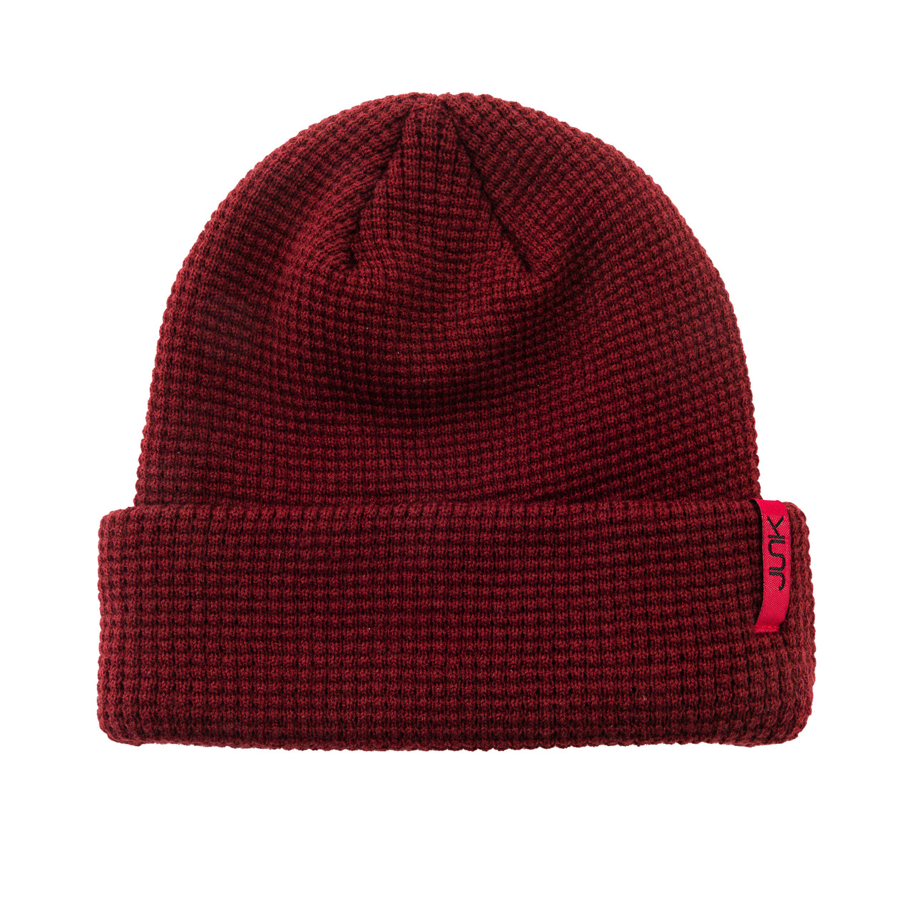 Maroon Waffle Knit Beanie - View 2