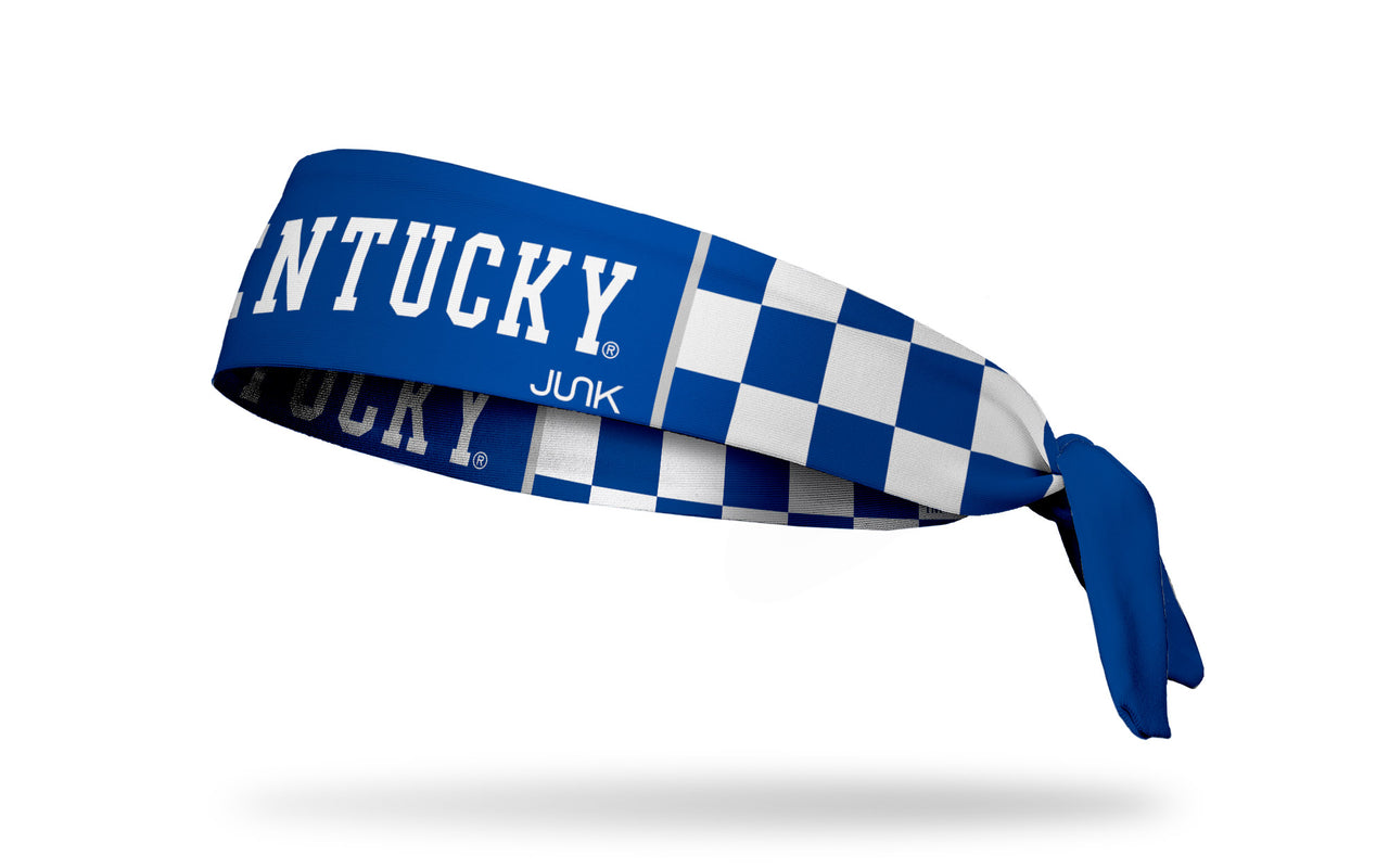 University of Kentucky: Checkered Royal Tie Headband - View 1