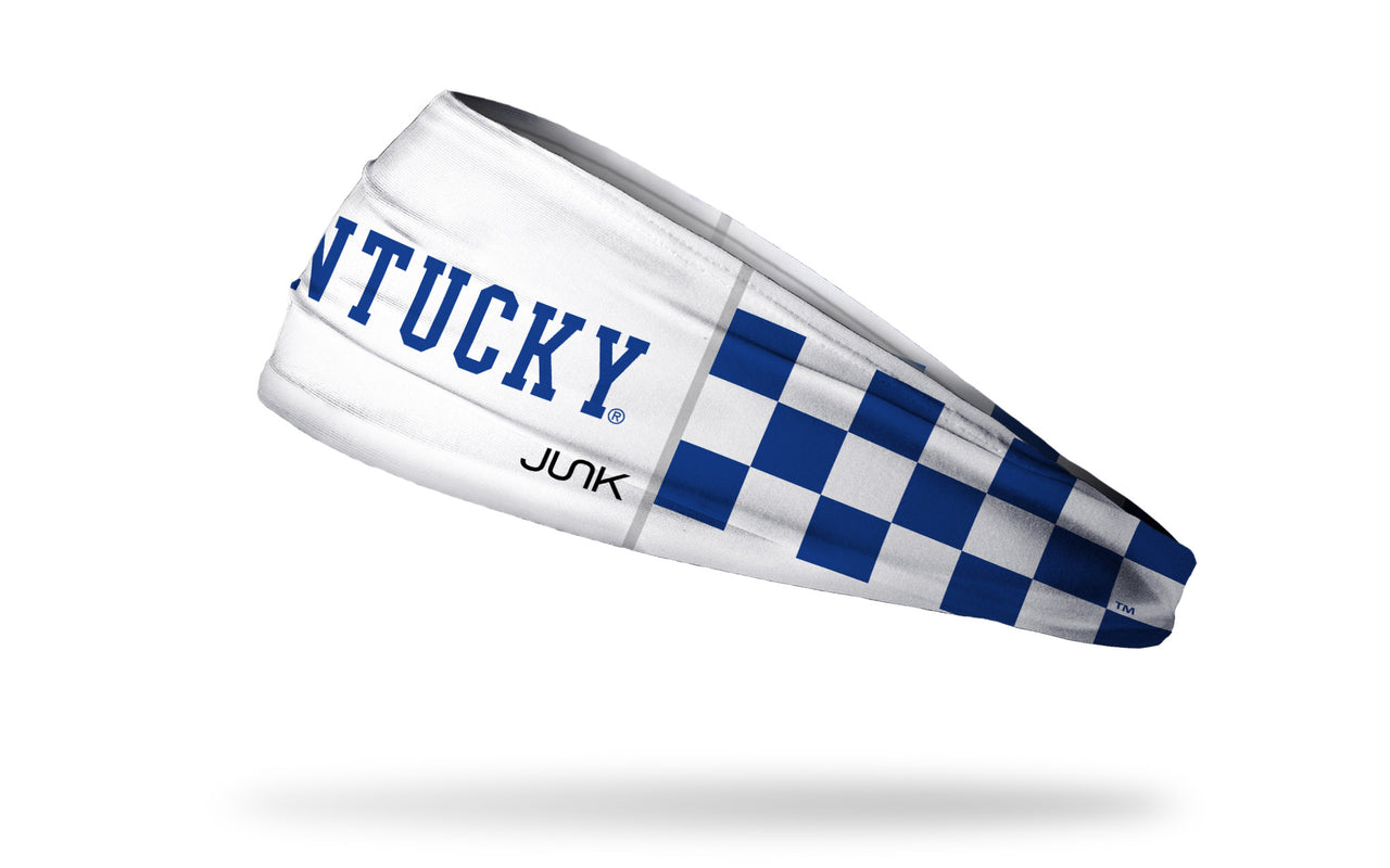 University of Kentucky: Checkered White Headband - View 1