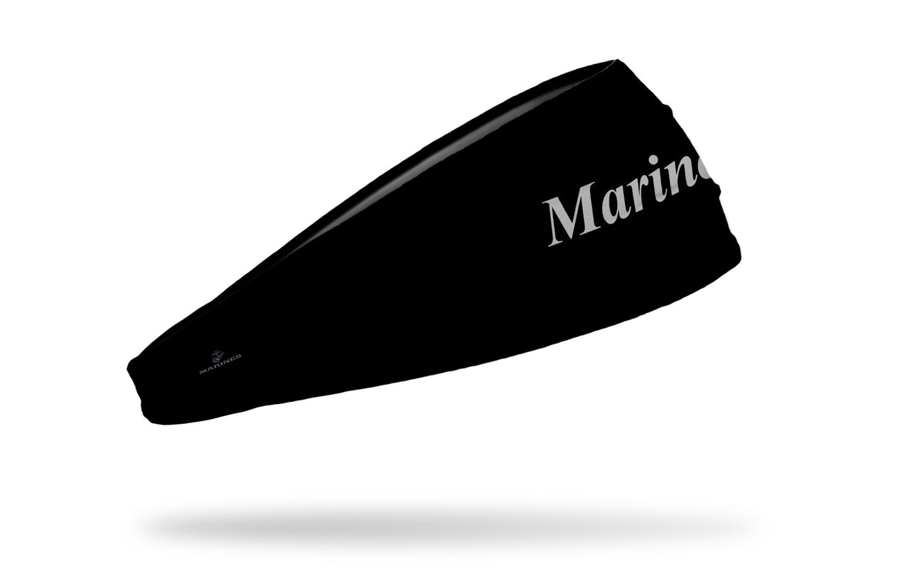 Marines: Script Black Headband - View 1