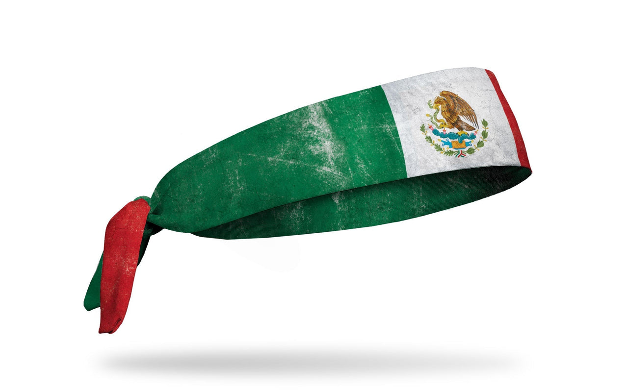 Mexico Grunge Flag Flex Tie Headband - View 2