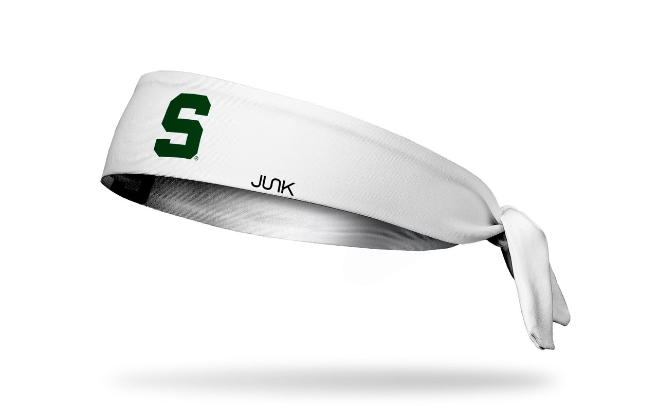 Michigan State University: S Logo White Tie Headband - View 1