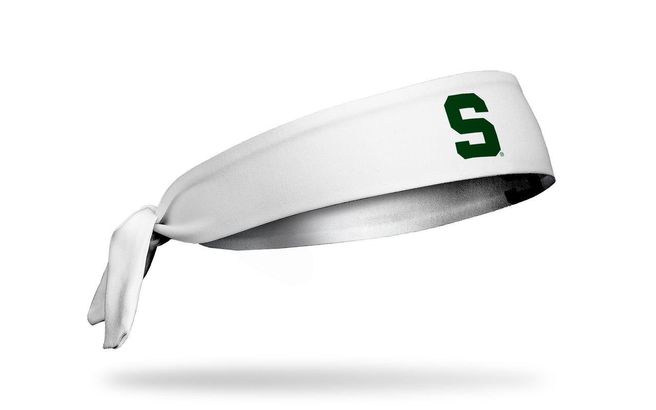 Michigan State University: S Logo White Tie Headband - View 2