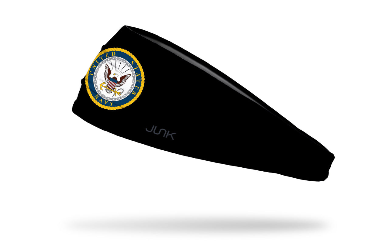 Navy: Emblem Black Headband - View 1