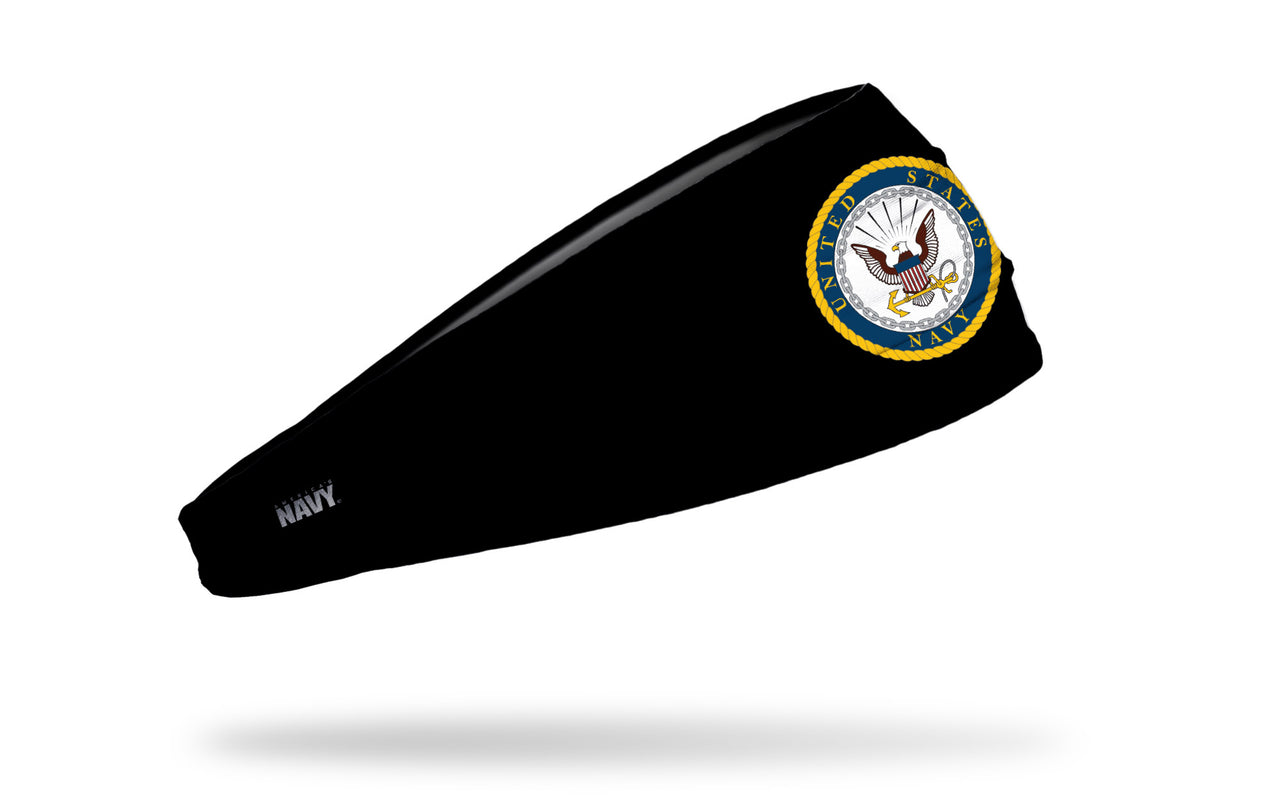 Navy: Emblem Black Headband - View 2