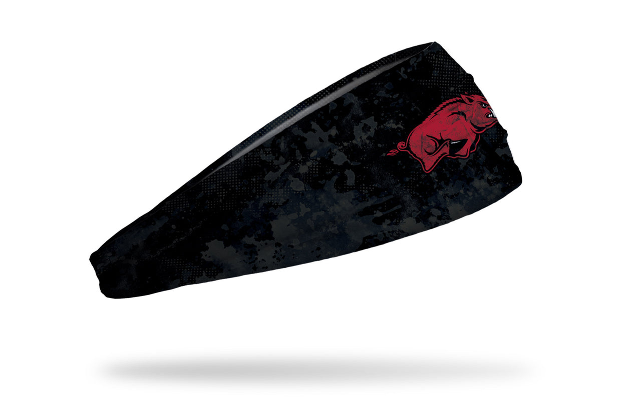 University of Arkansas: Grunge Black Big Bang Lite Headband - View 2