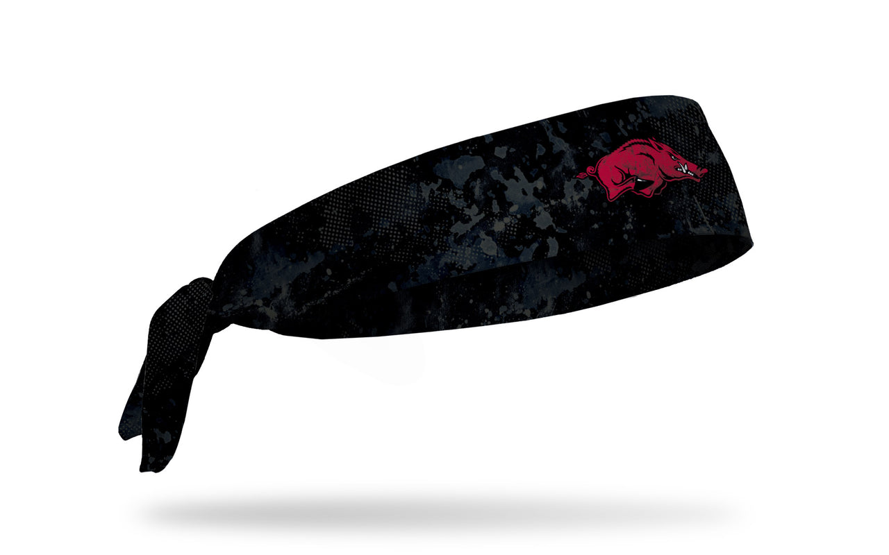 University of Arkansas: Grunge Black Tie Headband - View 2
